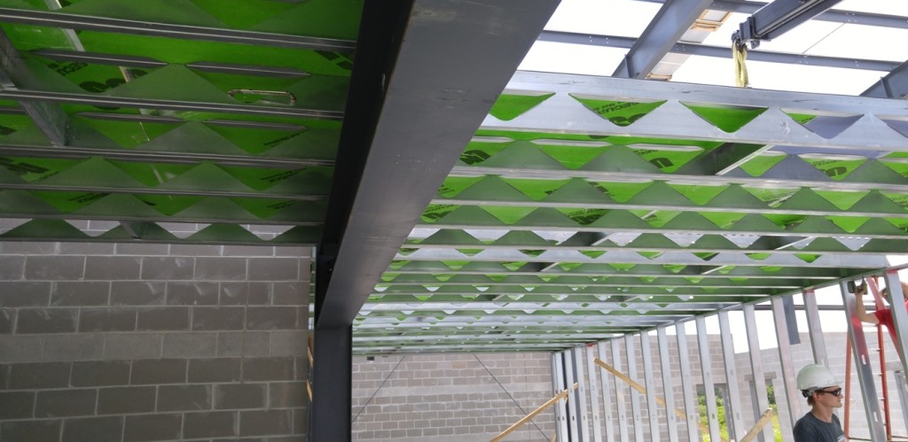 FORTECO Lightweight Composite Floor Framing System for 2nd floor of 5 Diamonds Mezzanine Sports Facility